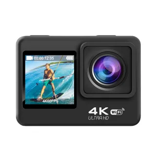 AUSEK 4K WiFi Action Camera Photography Sports Camera Waterproof HD Dual Screen Wifi Remote Control Outdoor Shooting Cyc