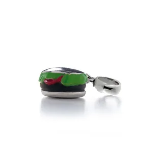 Luxenter Anhänger aus 925 Sterling Silber rhodiniert - Hamburger