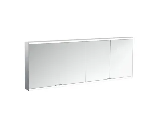 emco LED-Lichtspiegelschrank prime 2 Facelift schwarz, Aufputz, 1800 mm, 4-türig, IP 20 Rückwand ver 949713564