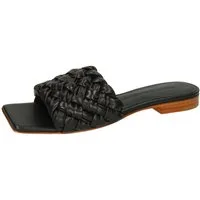 Melvin & Hamilton Eglantine 1 Leder-Geflochtene Schuhe für Damen Pantolette Flache Absätze, Echtes Leder, Von Hand geflochten