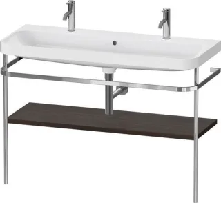 Duravit Happy D.2 Plus c-shaped Set mit Metallkonsole Nussbaum gebürstet Matt 1175x490x850 mm - HP48 HP4849O69690000