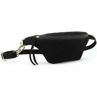 Elbsand Bauchtasche Umhängetasche, Ledertasche, Brusttasche, Crossbody Bag, Gürteltasche, Handtasche Damen zum Umhängen aus weichem Veloursleder