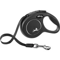 flexi Flexileine FLEXI Rollleine New CLASSIC Gurt - 3m, bis 12kg Farbe: Schwarz