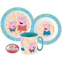 Peppa Pig Kindergeschirr-Set Peppa Wutz Kindness Essgeschirr Mikro 350ml