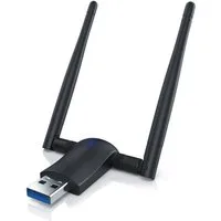Aplic WLAN-Stick WLAN Stick USB 3.0, 1200 MBit/s Dual Band, 2x 5 dBi Antennen, USB 3.0, 2 x 5 dBi Antenne für PC Desktop Laptop Windows 7 8 8.1 10 11