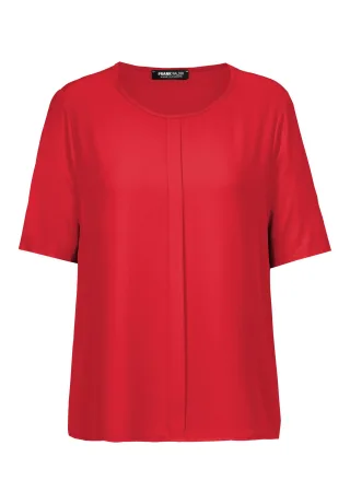 FRANK WALDER - Blusenshirt NOS mit Mittelnaht-Detail cranberry - Gr. - 42