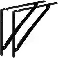 SO-TECH® Wandregalhalter Klappkonsole weiß oder schwarz mit Arretierung, 2-tlg.