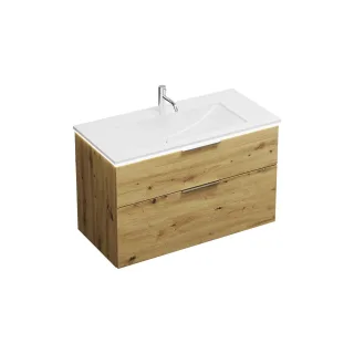 Burgbad Mineralguss Waschtisch-Set Eqio Eiche Dekor Urban/Alpinweiss, SEZE102F5662C0001 SEZE102F5662C0001