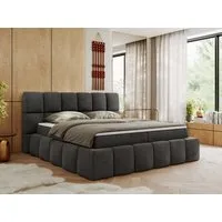 MKS MÖBEL Boxspringbett NIRA (Packung, Set, Topper T25/Visco, T30-Schaum, Multipocket Matratzen, Kopfteil), Boxspringbett, Doppelbett, Zwei Bettkästen, dekorative Box