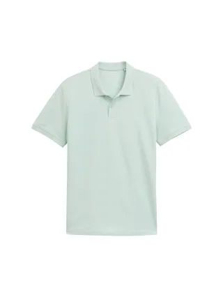 Denim Tom Tailor - Piqué Poloshirt aus Baumwolle sea foam - Gr. - L