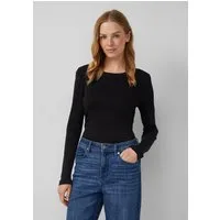 s.Oliver Langarmshirt T-Shirt Geripptes Slim-Fit-Longsleeve im 2er-Pack
