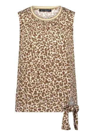 Betty Barclay - Ärmelloses Top mit Animalprint beige - Gr. - 48