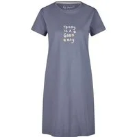 By Louise Nachthemd Dreamy Nights (Set, 1-tlg., 1-teilig) Damen Sleepshirt ca.90cm lang Kurzarm Baumwolle