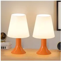 Nettlife Nachttischlampe 2er Set Tischlampe schlafzimmer mit Kabel Kleine E14 Moderne, LED wechselbar, Landhausstil Tischlampen für Esstisch Schlafzimmer Wohnzimmer