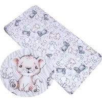 BabyLux Spannbettlaken BABYLUX SPANNBETTLAKEN 60x120 cm Spannbetttuch Baumwolle Kinder Baby, 137. Afrikanische Tiere 60x120 cm