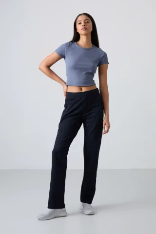Damen gerade geschnittene Fleece-Sweatpants