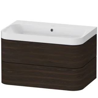 Duravit Happy D.2 Plus c-shaped Set wandhängend Nussbaum gebürstet Matt 775x490x480 mm - HP4347N6969 HP4347N6969