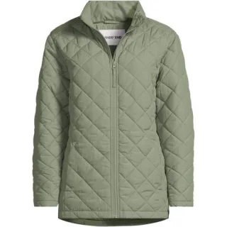 Featherfree Steppjacke für Damen in Petite-Größe, Damen, size: petite, Grün, Polyester, by Lands' End