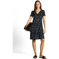 TOM TAILOR Sommerkleid Sommerkleid mit V-Ausschnitt und Viskose