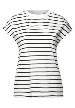 Street One Studio - Gestreiftes Shirt weiß - Gr. - 34