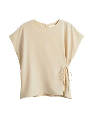 Opus - Shirt mit Bindedetail - Sifem gelb - Gr. - 36