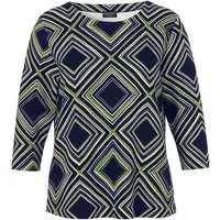 VIA APPIA DUE Shirtbluse Sweatshirt Rundhals 1/1 Arm Druck