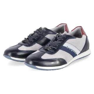 Bugatti Low Sneaker  Blau - Gr. 40 -  Leder und Textil