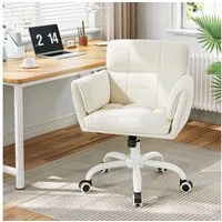 Klyvvo Drehstuhl Schreibtischstuhl, Schminktisch Stuhl mit Samtbezug, (1 St), Ideal für Homeoffice, Büro, Schlafzimmer, Jugendzimmer