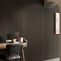 HOME DELUXE Wandpaneel Akustikpaneel / Lamellenwand SONIC, BxL: 40,00x80,00 cm, 0,32 qm, (Schalldämpfend, 9-tlg., Individuell kürzbar und zuschneidbar) Holzwand, Akustik Wand Paneele, Akustik Paneel