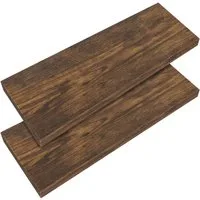 Casaria Wandregal, Dunkle Eiche Hängeregal mit Halterung 15kg Tragkraft Wohnzimmer 70cm