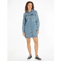 Tommy Jeans Blusenkleid ALINE LS DRESS CH6119 EXT mit Tommy Jeans Flagge
