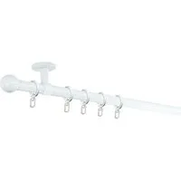 SN DECO GROUP Gardinenstange Straßburg, Ø 19 mm, 1-läufig, fixmaß, Veerschraubt, Stahl, Komplettset mit Ringen