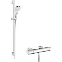 hansgrohe Duscharmatur Hansgrohe Brause-Thermostat Ecostat Handbrause Crometta Länge 90cm