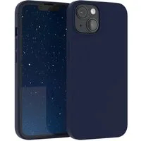 EAZY CASE Handyhülle Premium Silikon Case für Apple iPhone 14 6,1 Zoll, Handy Softcase Hülle Silikon mit Displayschutz Case Blau / Nachtblau