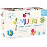 Kreul Spiel MUCKI Fingerfarbe Glückskinder 6x50ml