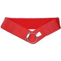 MIRROSI Taillengürtel Leo Unifarbe breit 8cm für Taillenumfang 85 bis 110cm, ONESIZE (Unifarben, Angenehmes Tragesgefühl, Leopard Muster) Breiter Stretch Gürtel