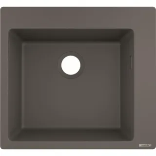 hansgrohe Einbauspüle 43312290 560 x 510 mm, 1 Hauptbecken, Hahnloch vordefiniert, steingrau