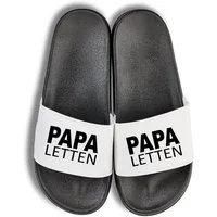 Youth Designz Herren Badelatschen "Papa Letten" Fun-Print lustig Geschenk Statement Badeschuh mit witzigen Aufdruck für Männer Väter Papa