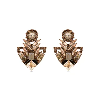 Luxenter Ohrringe mit mehrfarbigem Kristall 18k goldfarben - Gothka