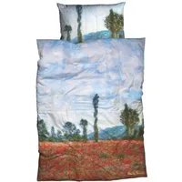 CASATEX Bettwäsche Das Mohnfeld Multi, Satin, 2 teilig, Claude Monet, Gemälde, Malerei, Kunst