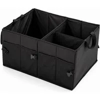 R2 Invest Aufbewahrungsbox Kofferraum Organizer Auto Faltbox mit 3 Fächern 56 × 40 × 26 cm