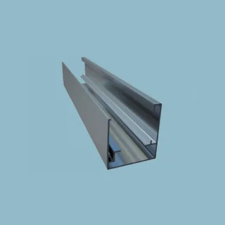 Alu Fuß- und Seitenprofil für 40 mm Hohlkammerpaneele 6000 mm