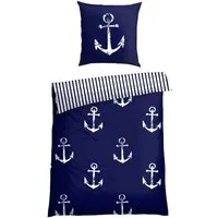 Schiesser Bettwäsche Marina, maritime Momente in frischer Farbkombination, Renforcé, 2 teilig, MADE IN GREEN by OEKO-TEX®