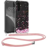 kwmobile Etui Hülle für Samsung Galaxy A15 5G, Silikon Handyhülle mit Kette - Handykette Handyband