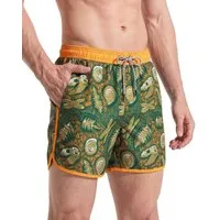 MaaMgic Shorts Herren Retro-Stil kurze Hose Sommer Sport Badehose mit Mesh-Innenslip (1-tlg)