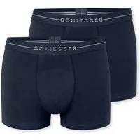 Schiesser Boxershorts Cotton Flex (2er Pack) Baumwollmischung, ohne störende Seitennähte, superweich