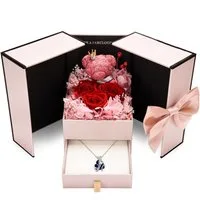 Bomiclss Schmuckset Ewige Rose mit Herz-Halskette – Liebevolle Aufmerksamkeit (1-tlg)