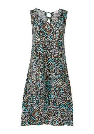s.Oliver - Kleid schwarz|mehrfarbig - Gr. - 34