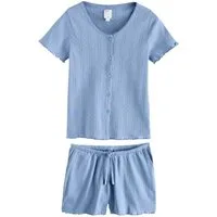 Next Pyjama Pyjama mit Shorts mit Lochstickerei (2 tlg)