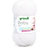 Gründl Wolle Baby uni 50g Babywolle zum Stricken und Häkeln Häkelwolle, 150,00 m (Strickgarn, Handstrickgarn, Strickwolle, hautfreundlich, spreichelecht), weich und pflegeleicht